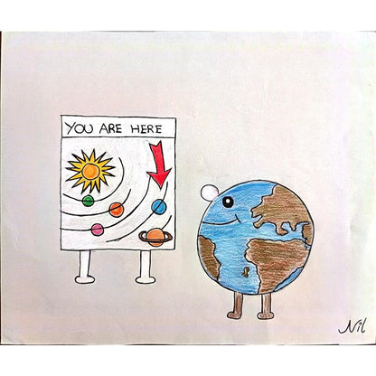 Nil Grünberg 30x25cm Orijinal Karikatür BOD00523