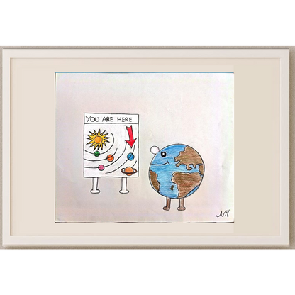Nil Grünberg 30x25cm Orijinal Karikatür BOD00523