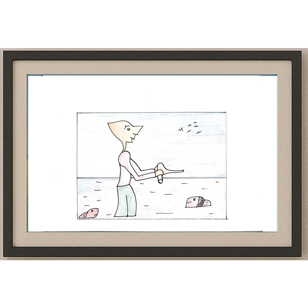 Emin Keşküş 29x21cm Orijinal Karikatür BOD00526