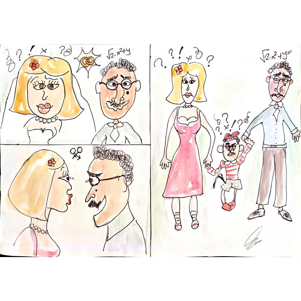 Duygu Çalışkan 29x21cm Orijinal Karikatür BOD00533