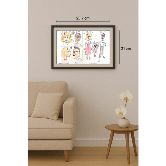 Duygu Çalışkan 29x21cm Orijinal Karikatür BOD00533
