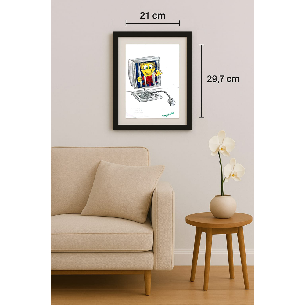 Baran Keskin 29x21cm Orijinal Karikatür BOD00534