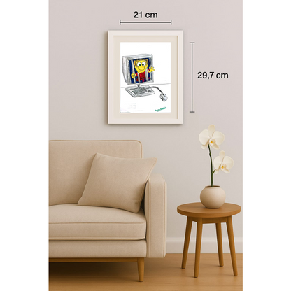 Baran Keskin 29x21cm Orijinal Karikatür BOD00534