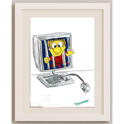 Baran Keskin 29x21cm Orijinal Karikatür BOD00534