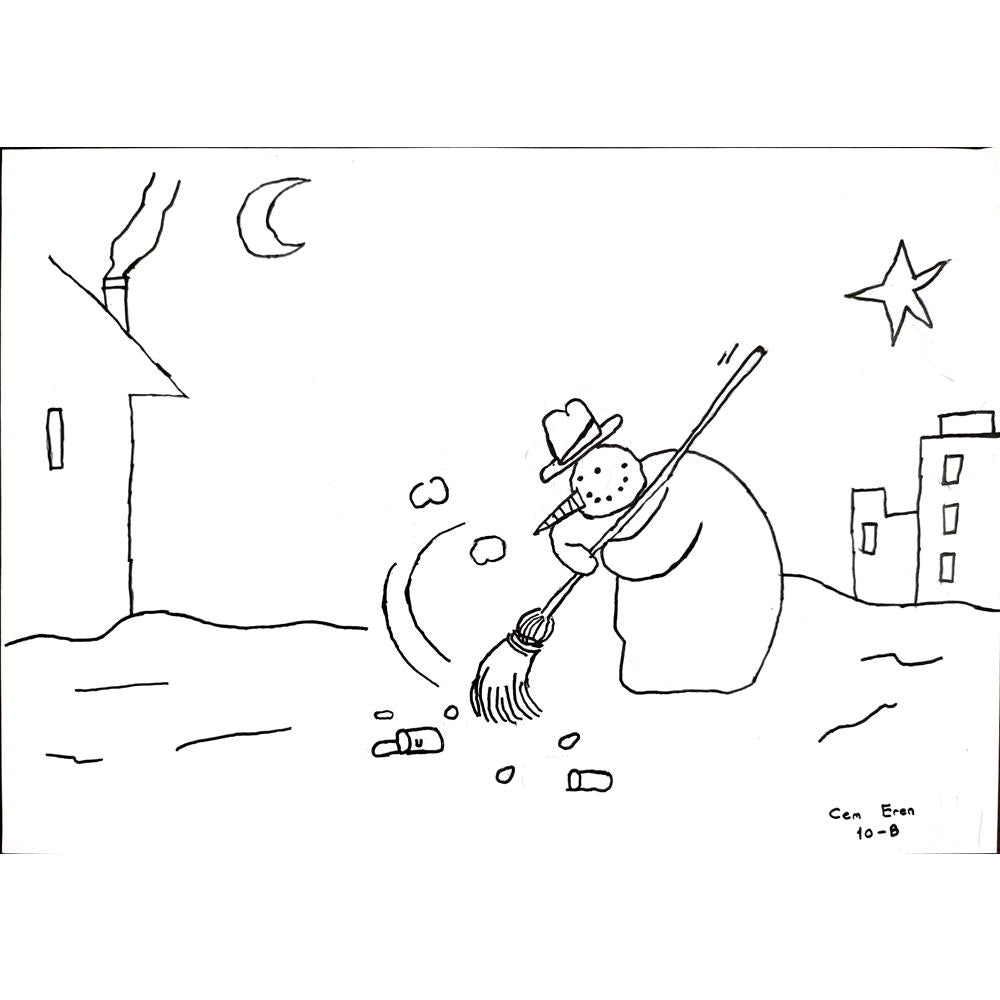 Cem Eren 29x21cm Orijinal Karikatür BOD00537