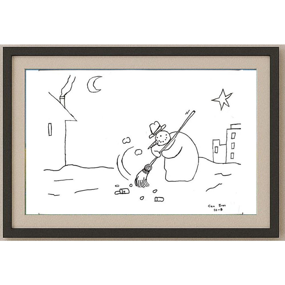 Cem Eren 29x21cm Orijinal Karikatür BOD00537