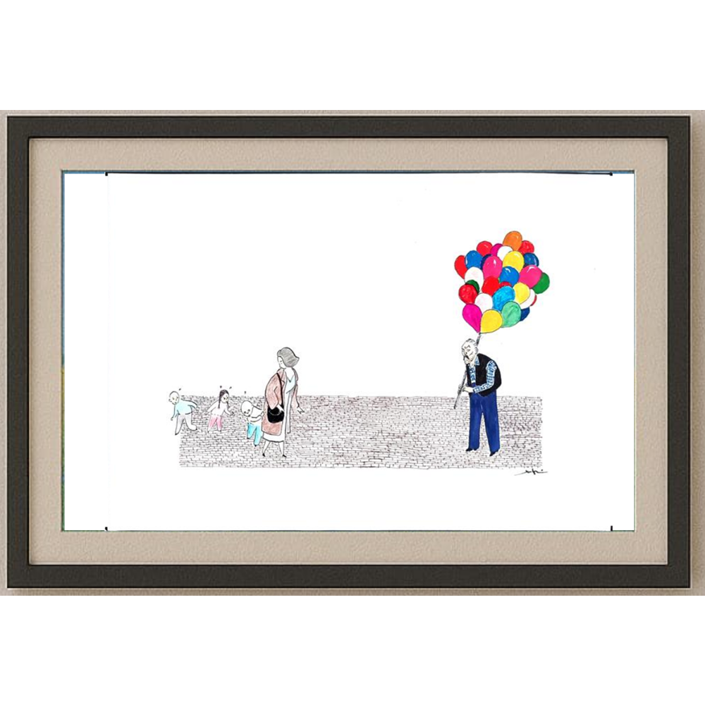 Sabri Ergüder 29x21cm Orijinal Karikatür BOD00543