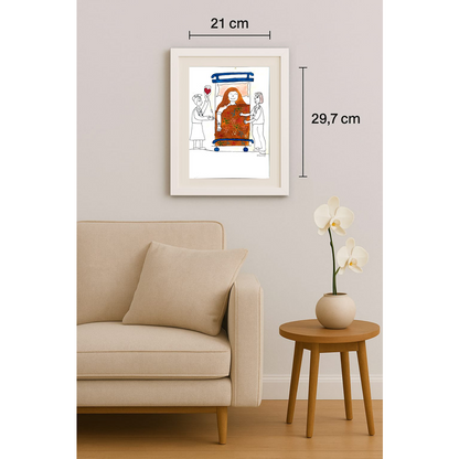 Kerime Akgün 29x21cm Orijinal Karikatür BOD00549