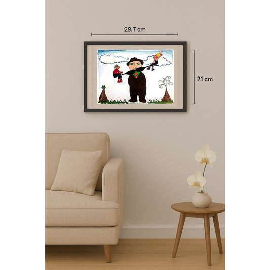 Çiğdem Demir 29x21cm Orijinal Karikatür BOD00551