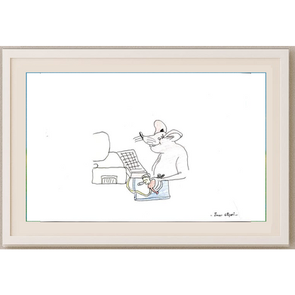 Ömer Göçeri 29x21cm Orijinal Karikatür BOD00556