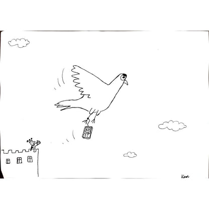 Kaan Avşaroğlu 35x25cm Orijinal Karikatür BOD00575