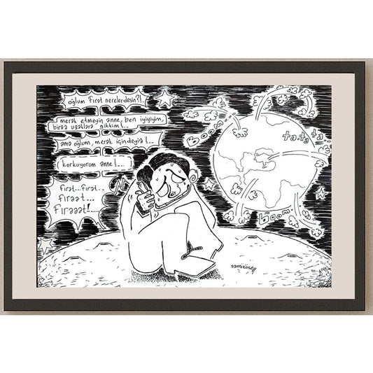 Sami Köse 29x21cm Orijinal Karikatür BOD00585
