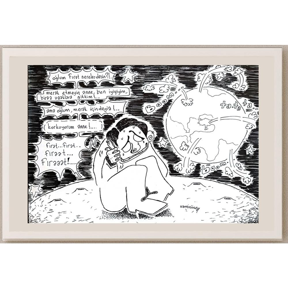 Sami Köse 29x21cm Orijinal Karikatür BOD00585