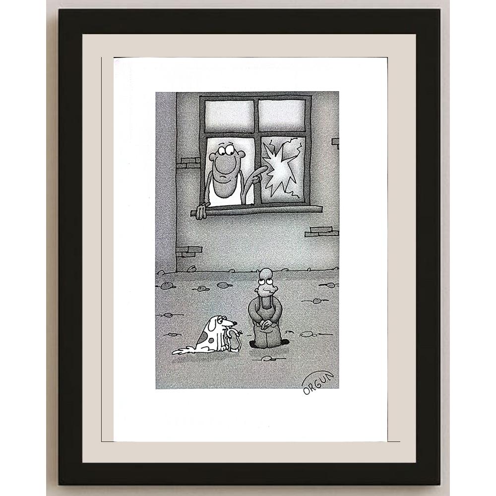 Muğdat Orgun 29x21cm Orijinal Karikatür BOD00586