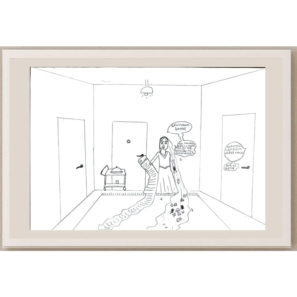 Özge Gökalp 29x21cm Orijinal Karikatür BOD00587