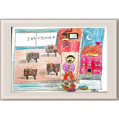 Nupel Tepe 29x21cm Orijinal Karikatür BOD00595