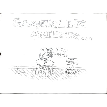 Can Yıldırım 35x45cm Orijinal Karikatür BOD00604