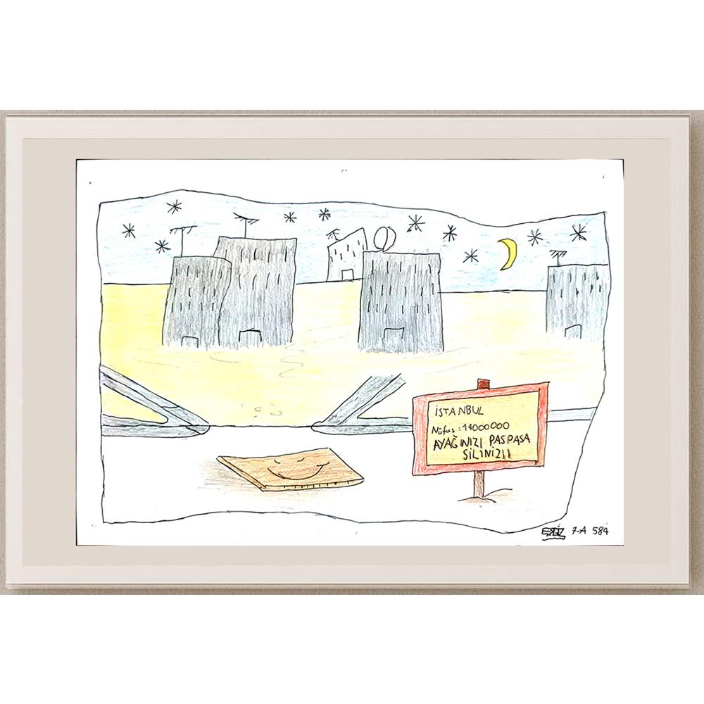 Ergiz Gizer 29x21cm Orijinal Karikatür BOD00609