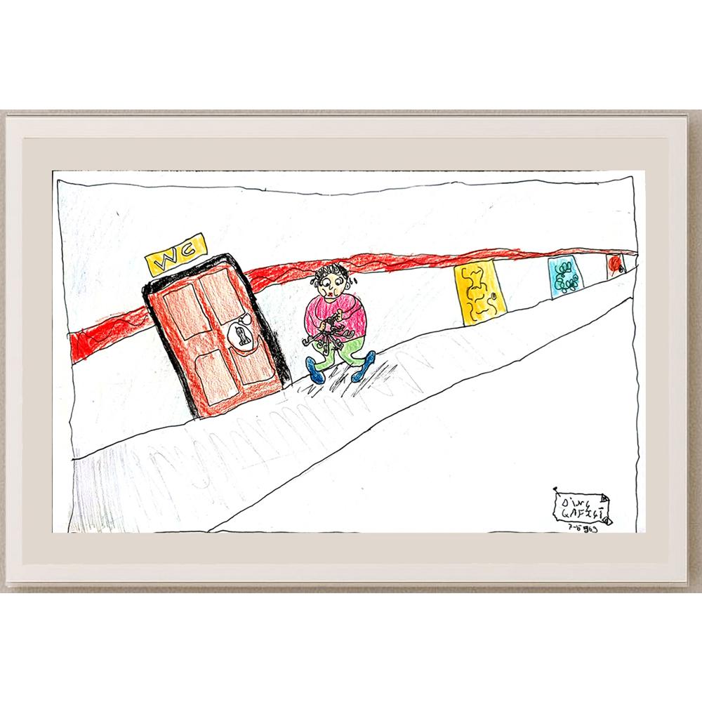 Dinç Çiftçi 29x21cm Orijinal Karikatür BOD00610