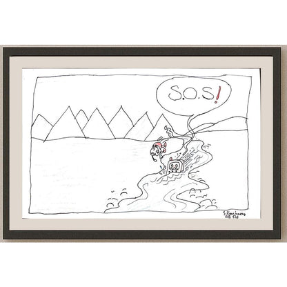 Kaan İnceay 29x21cm Orijinal Karikatür BOD00612