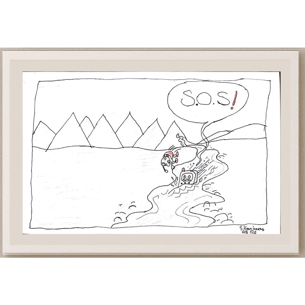 Kaan İnceay 29x21cm Orijinal Karikatür BOD00612