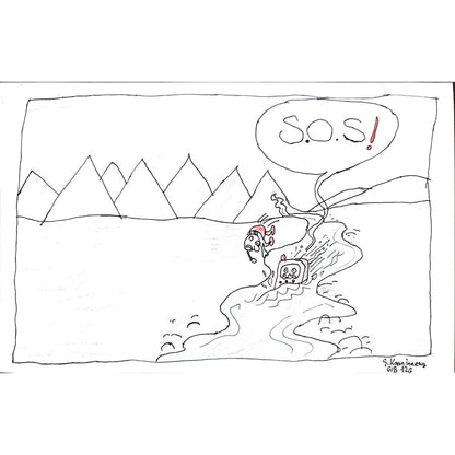 Kaan İnceay 29x21cm Orijinal Karikatür BOD00612