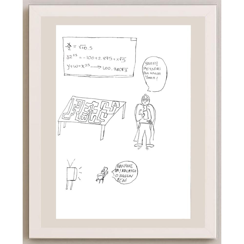Deniz Manas Çelikbaş 29x21cm Orijinal Karikatür BOD00617
