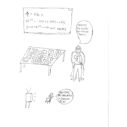 Deniz Manas Çelikbaş 29x21cm Orijinal Karikatür BOD00617