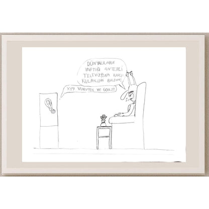 Bora Kılıç 29x21cm Orijinal Karikatür BOD00624