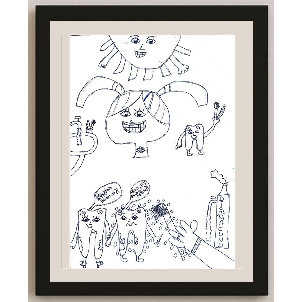 Şüheda Sarı 29x21cm Orijinal Karikatür BOD00639