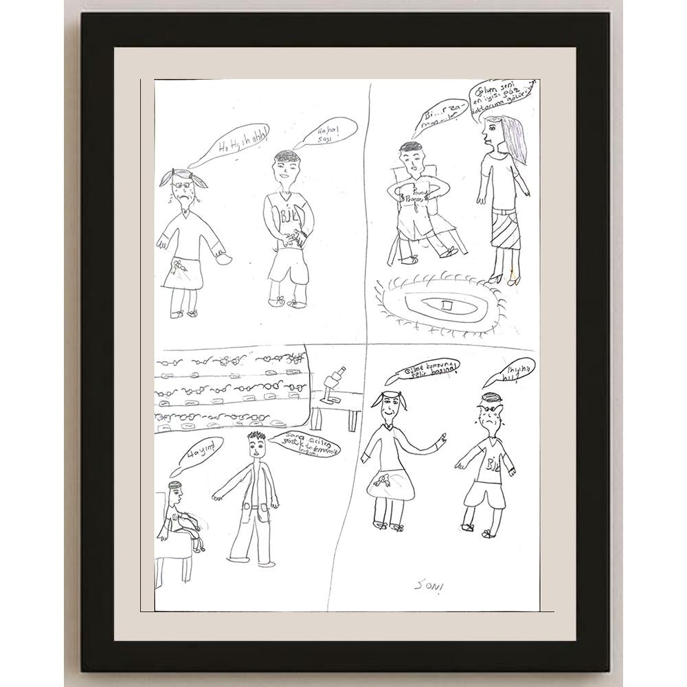 Elif Parlak 29x21cm Orijinal Karikatür BOD00646