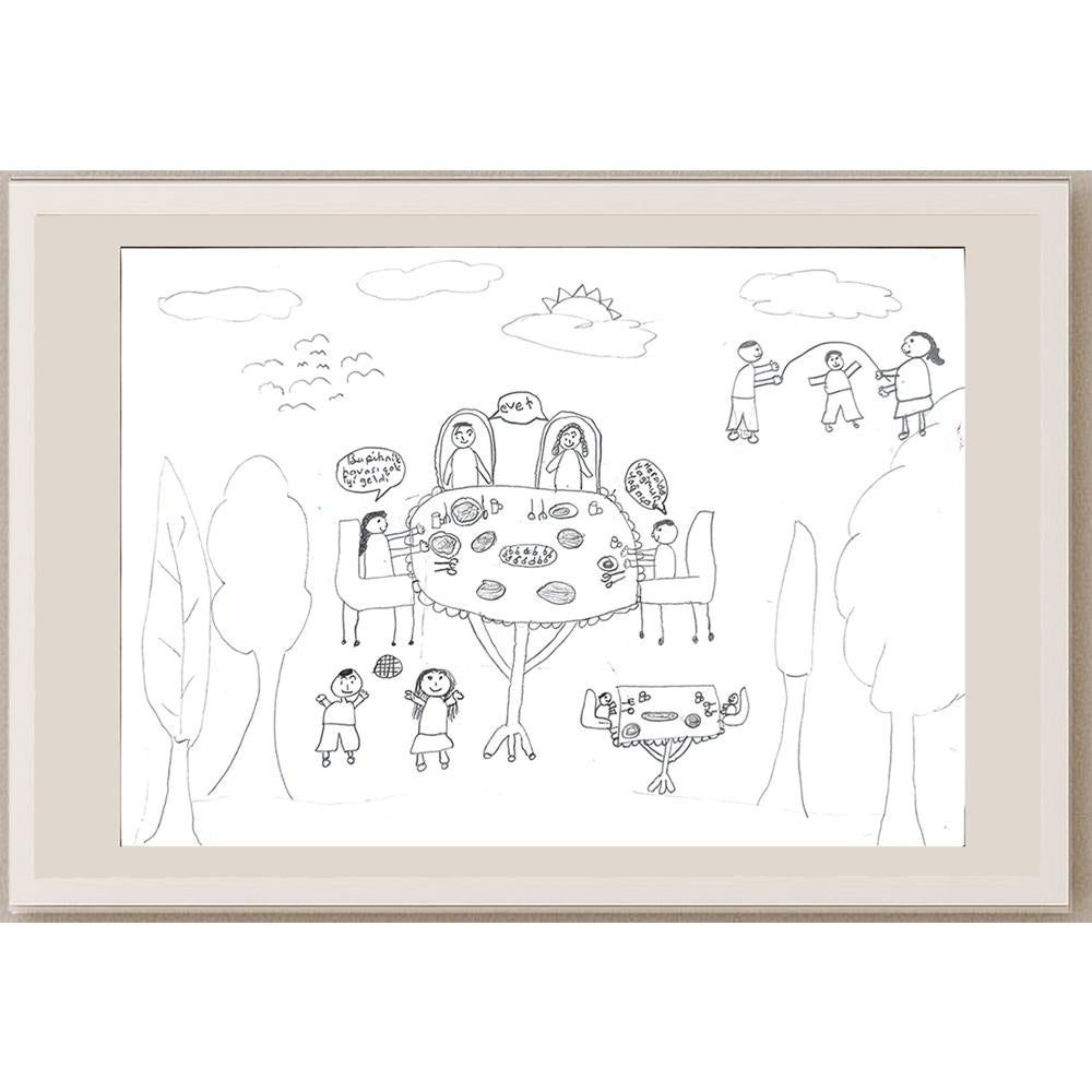 Yağmur Parmaksız 29x21cm Orijinal Karikatür BOD00652
