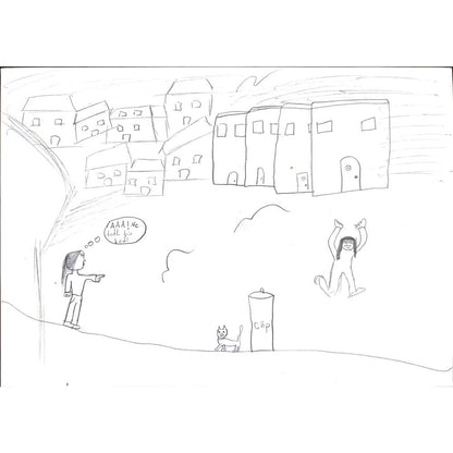 Sena Özder 29x21cm Orijinal Karikatür BOD00654