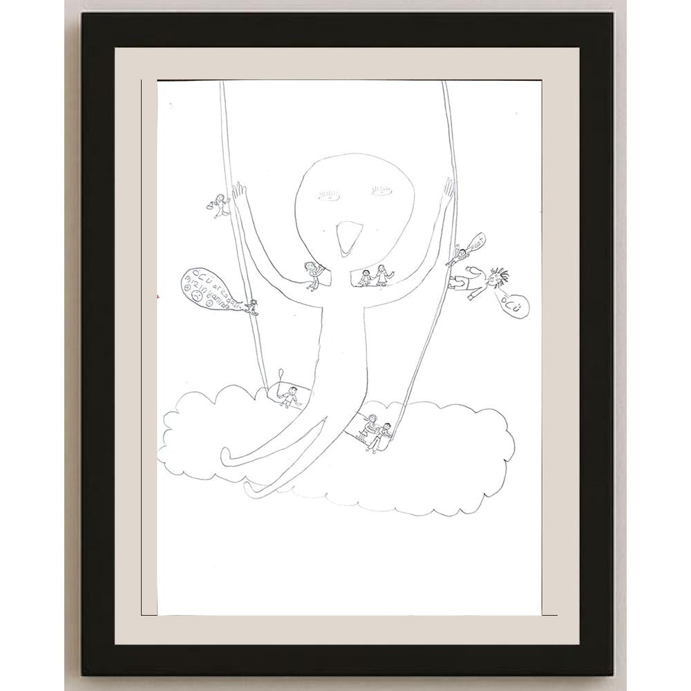 Beyzanur Atlı 29x21cm Orijinal Karikatür BOD00656