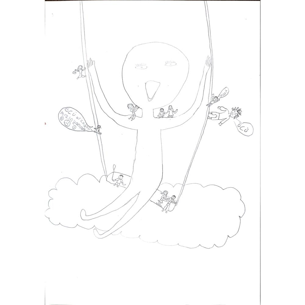 Beyzanur Atlı 29x21cm Orijinal Karikatür BOD00656