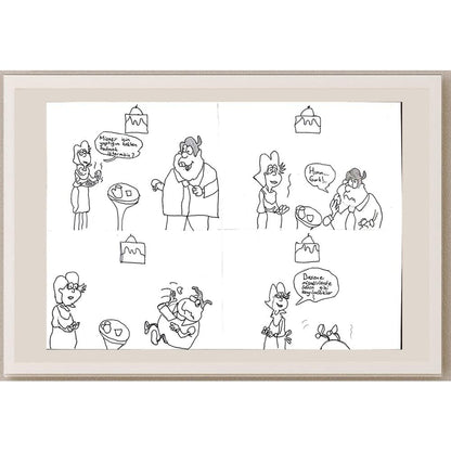 Kubilay Şanlı 29x21cm Orijinal Karikatür BOD00658