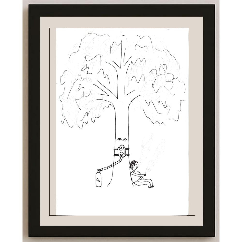Zeynep Nur Akaç 29x21cm Orijinal Karikatür BOD00664