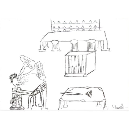 Mustafa Durgun 29x21cm Orijinal Karikatür BOD00665