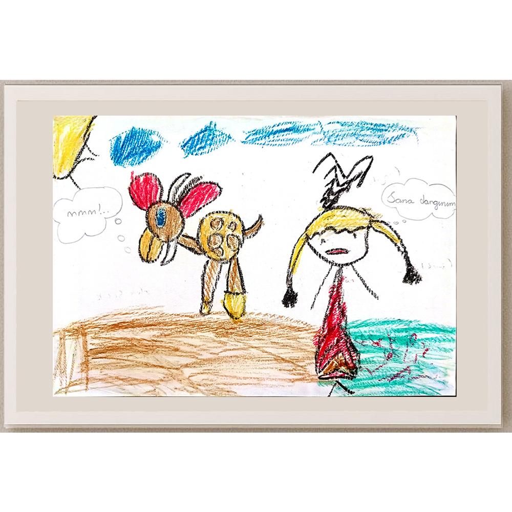 Büşra Ecem Çelik 29x21cm Orijinal Karikatür BOD00673