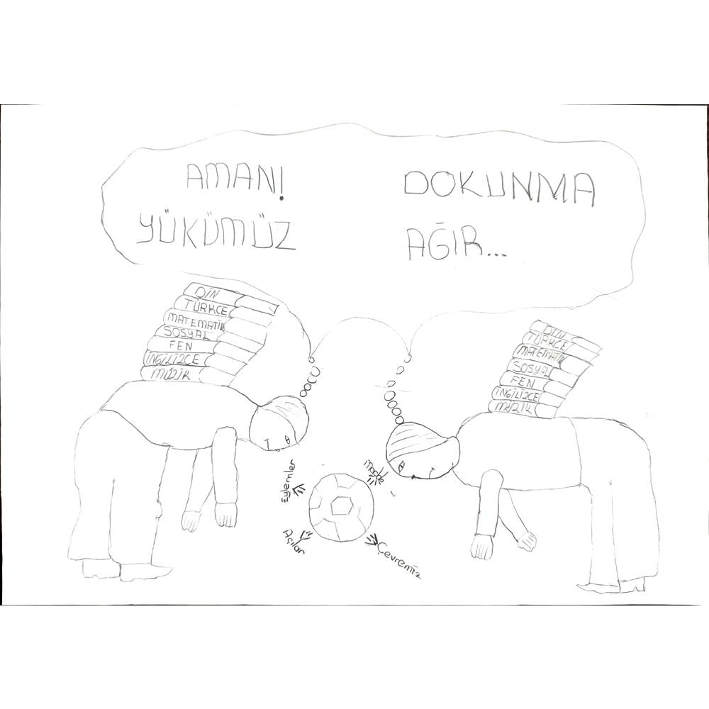 Başak Peker 29x21cm Orijinal Karikatür BOD00675