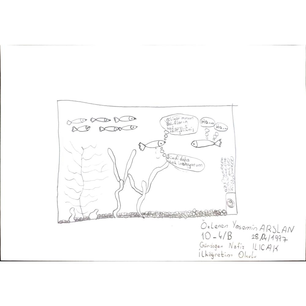 Özlenen Yasemin Arslan 29x21cm Orijinal Karikatür BOD00678