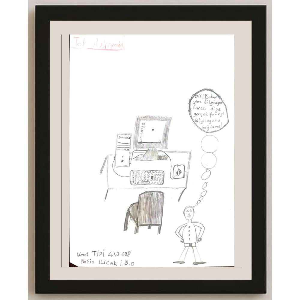 Umut Tipi 29x21cm Orijinal Karikatür BOD00681