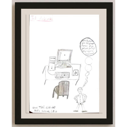 Umut Tipi 29x21cm Orijinal Karikatür BOD00681