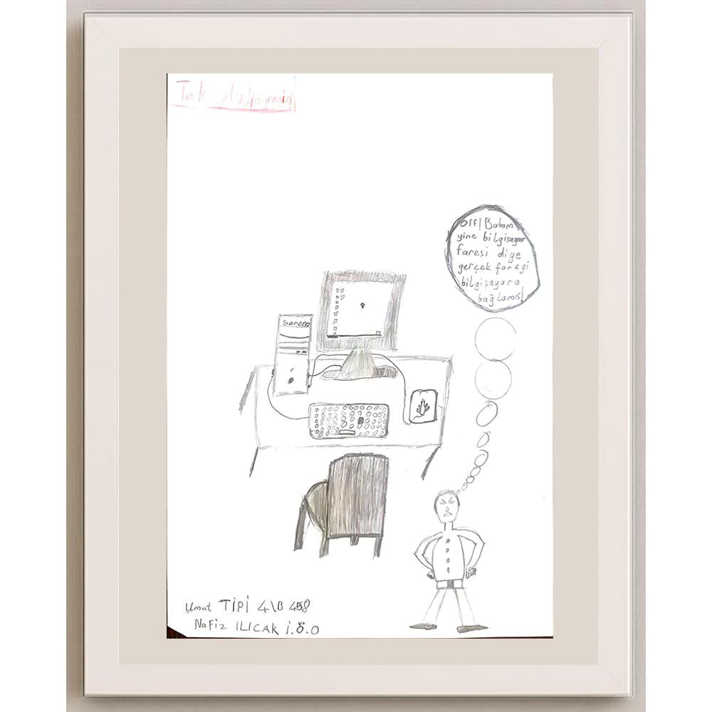 Umut Tipi 29x21cm Orijinal Karikatür BOD00681
