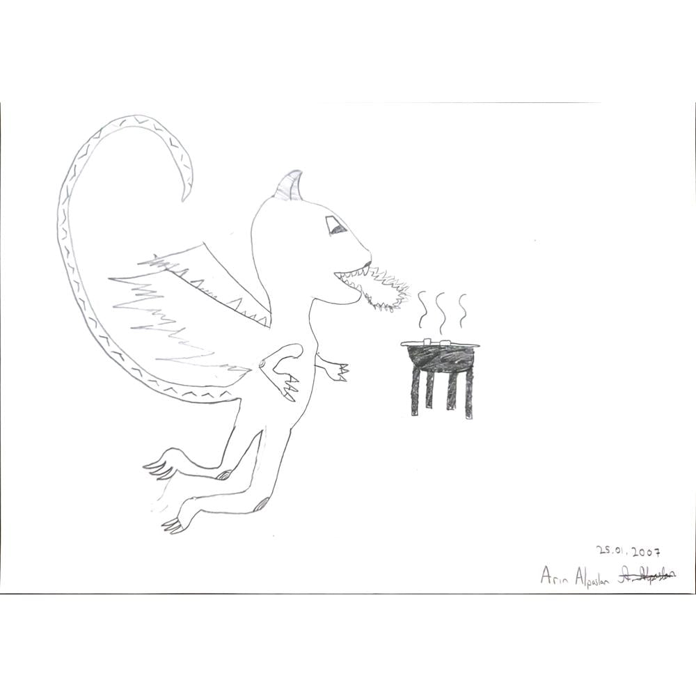 Arın Alpaslan 29x21cm Orijinal Karikatür BOD00686