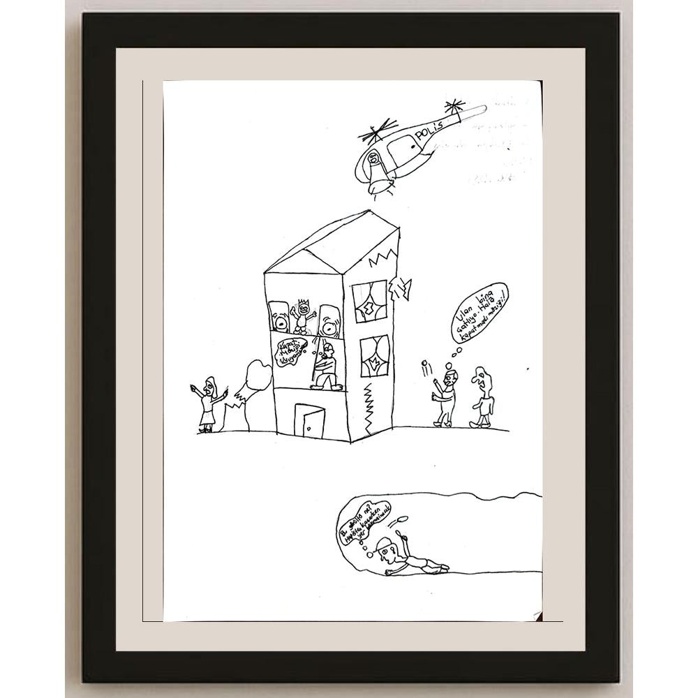 Cihat Sarı 29x21cm Orijinal Karikatür BOD00689