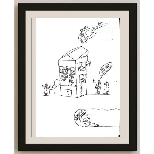 Cihat Sarı 29x21cm Orijinal Karikatür BOD00689