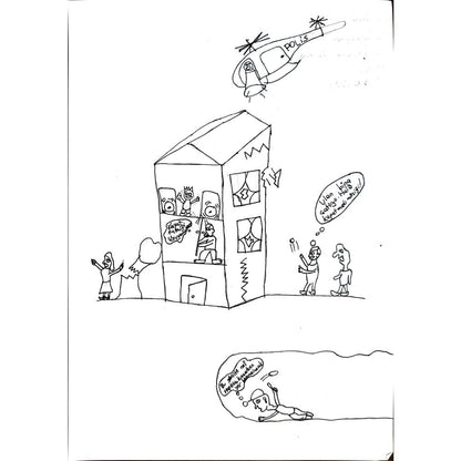 Cihat Sarı 29x21cm Orijinal Karikatür BOD00689