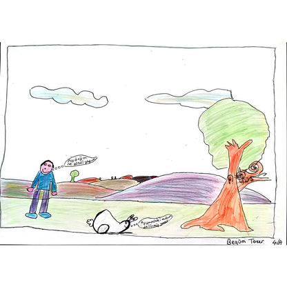 Begüm Tezer 29x21cm Orijinal Karikatür BOD00695