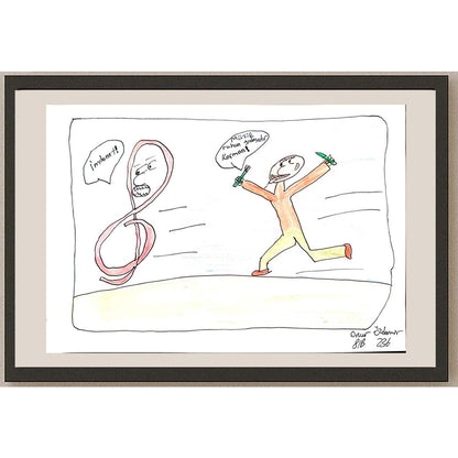 Onur Özdemir 29x21cm Orijinal Karikatür BOD00696